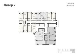 Квартира 2-комн. квартира, 59.68 м² ЖК «Светский лес» Фото 1