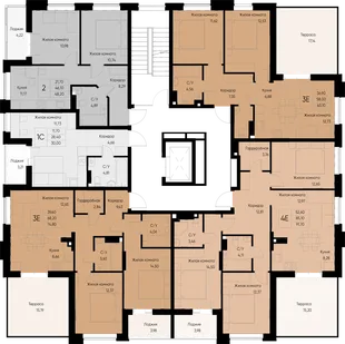 Квартира 2-комн. квартира, 50.5 м² ЖК «Васильевский остров» Фото 1 Квартира 2-комн. квартира, 50.5 м² ЖК «Васильевский остров» Фото 1