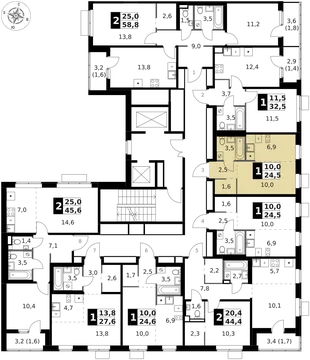 Квартира Студия, 24.5 м² ЖК «1-й Ясеневский» Фото 2