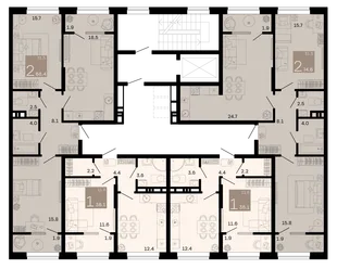 Квартира 2-комн. квартира, 78.4 м² ЖК «Хозяин морей» Фото 1 Квартира 2-комн. квартира, 78.4 м² ЖК «Хозяин морей» Фото 1