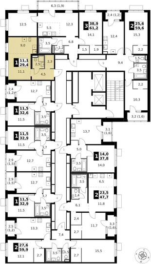 Квартира Студия, 29.8 м² ЖК «1-й Ясеневский» Фото 2