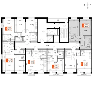 Квартира 1-комн. квартира, 47.8 м² ЖК «Фриссон» Фото 2 Квартира 1-комн. квартира, 47.8 м² ЖК «Фриссон» Фото 2