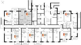 Квартира 1-комн. квартира, 44.4 м² ЖК «Олимп» Фото 1
