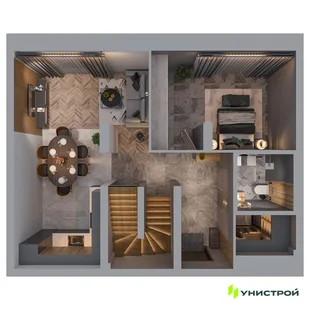 Планировка 4-комн. квартира, 107.25 м² ЖК «Statum»