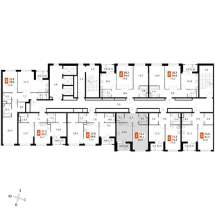 Квартира 1-комн. квартира, 41.9 м² ЖК «Sky Garden» Фото 2 Квартира 1-комн. квартира, 41.9 м² ЖК «Sky Garden» Фото 2