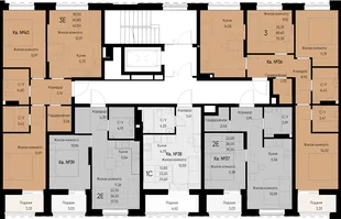 Квартира 3-комн. квартира, 64.1 м² ЖК «Васильевский остров» Фото 1 Квартира 3-комн. квартира, 64.1 м² ЖК «Васильевский остров» Фото 1