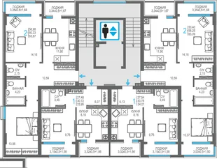 Квартира 1-комн. квартира, 30.78 м² ЖК «На Фонтанке» Фото 1
