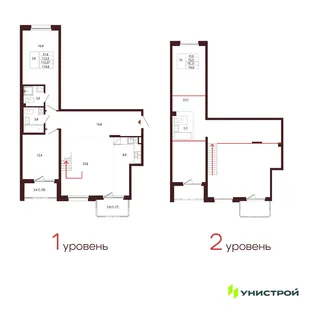 Планировка 3-комн. квартира, 115.37 м² ЖК «Лисино»