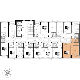 Квартира 2-комн. квартира, 45.2 м² ЖК «1-й Донской» Фото 2 Квартира 2-комн. квартира, 45.2 м² ЖК «1-й Донской» Фото 2