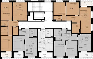Квартира 2-комн. квартира, 39.4 м² ЖК «Васильевский остров» Фото 1 Квартира 2-комн. квартира, 39.4 м² ЖК «Васильевский остров» Фото 1