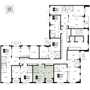Квартира 1-комн. квартира, 34.2 м² ЖК «1-й Шереметьевский» Фото 1 Квартира 1-комн. квартира, 34.2 м² ЖК «1-й Шереметьевский» Фото 1