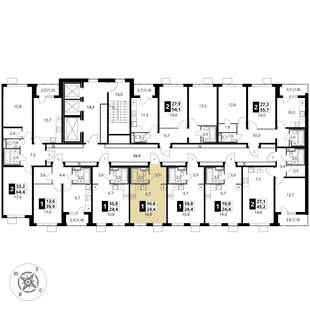 Квартира Студия, 24.4 м² ЖК «1-й Донской» Фото 2 Квартира Студия, 24.4 м² ЖК «1-й Донской» Фото 2