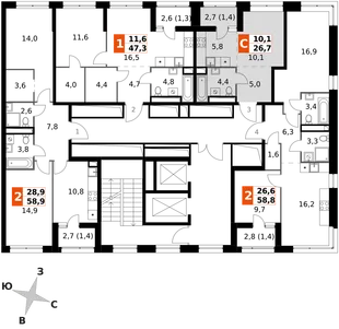 Квартира Студия, 26.7 м² ЖК «Sky Garden» Фото 2