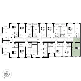 Квартира Студия, 31.4 м² ЖК «1-й Донской» Фото 2 Квартира Студия, 31.4 м² ЖК «1-й Донской» Фото 2