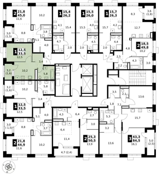 Квартира 1-комн. квартира, 33.5 м² ЖК «1-й Саларьевский» Фото 2 Квартира 1-комн. квартира, 33.5 м² ЖК «1-й Саларьевский» Фото 2