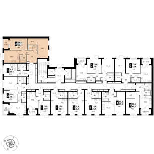 Квартира 2-комн. квартира, 64.6 м² ЖК «1-й Ясеневский» Фото 1
