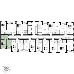 Квартира 1-комн. квартира, 33.4 м² ЖК «1-й Донской» Фото 2