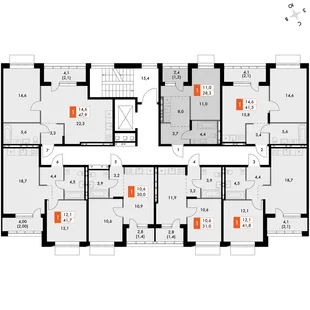 Квартира 1-комн. квартира, 28.3 м² ЖК «ФоРест» Фото 2