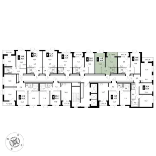 Квартира 1-комн. квартира, 34.3 м² ЖК «1-й Донской» Фото 2 Квартира 1-комн. квартира, 34.3 м² ЖК «1-й Донской» Фото 2
