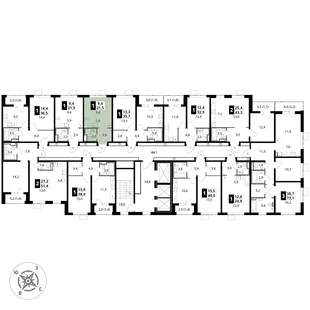 Квартира Студия, 21.5 м² ЖК «1-й Донской» Фото 2 Квартира Студия, 21.5 м² ЖК «1-й Донской» Фото 2