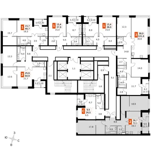 Квартира 2-комн. квартира, 70.2 м² ЖК «Sky Garden» Фото 2 Квартира 2-комн. квартира, 70.2 м² ЖК «Sky Garden» Фото 2