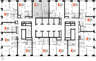 Квартира 2-комн. квартира, 55.1 м² ЖК «Amber Сity» Фото 2 Квартира 2-комн. квартира, 55.1 м² ЖК «Amber Сity» Фото 2