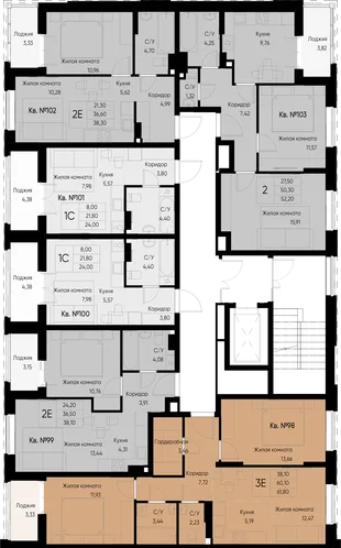 Квартира 2-комн. квартира, 40 м² ЖК «Васильевский остров» Фото 1 Квартира 2-комн. квартира, 40 м² ЖК «Васильевский остров» Фото 1