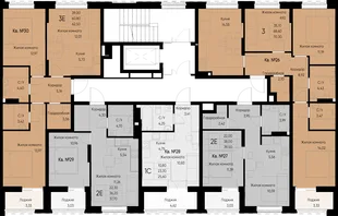 Квартира 2-комн. квартира, 41.1 м² ЖК «Васильевский остров» Фото 1 Квартира 2-комн. квартира, 41.1 м² ЖК «Васильевский остров» Фото 1