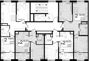Квартира 2-комн. квартира, 59.23 м² ЖК «Патрики» Фото 1 Квартира 2-комн. квартира, 59.23 м² ЖК «Патрики» Фото 1