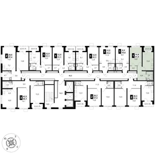 Квартира 1-комн. квартира, 41.9 м² ЖК «1-й Донской» Фото 2 Квартира 1-комн. квартира, 41.9 м² ЖК «1-й Донской» Фото 2
