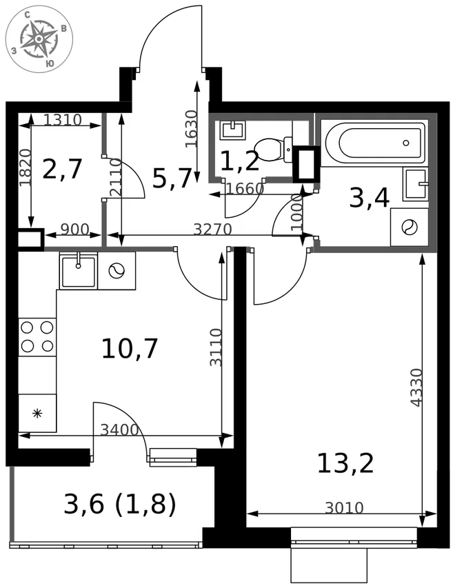 Планировка 1-комн. квартира, 38.7 м² ЖК «1-й Химкинский» Планировка 1-комн. квартира, 38.7 м² ЖК «1-й Химкинский»