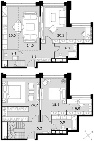 Квартира 4-комн. квартира, 118.2 м² ЖК «Sydney City» Фото 1 Квартира 4-комн. квартира, 118.2 м² ЖК «Sydney City» Фото 1