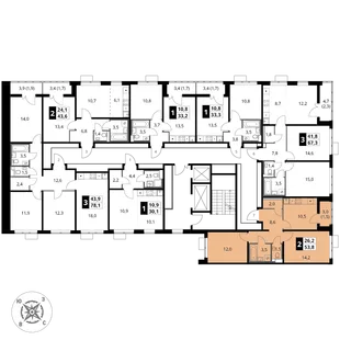 Квартира 2-комн. квартира, 53.8 м² ЖК «1-й Шереметьевский» Фото 2 Квартира 2-комн. квартира, 53.8 м² ЖК «1-й Шереметьевский» Фото 2