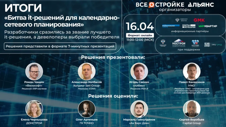 Сервис Plan-R для календарно-сетевого планирования назван лучшим на it-битве портала Всеостройке.рф