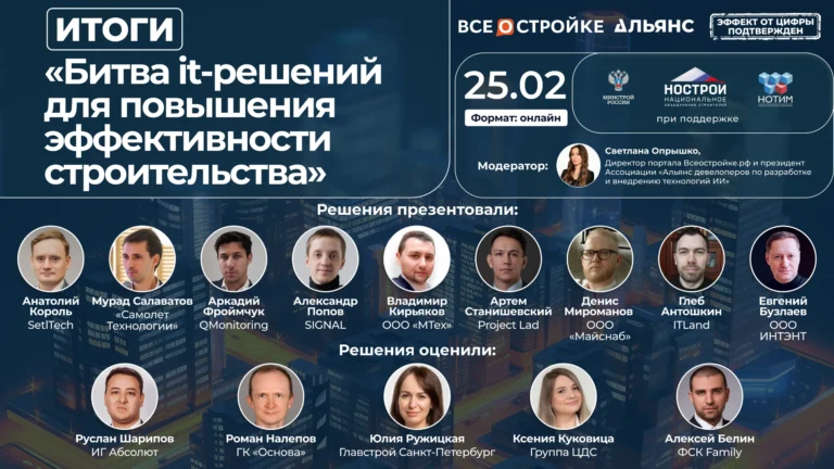 Электронная торговая площадка от SetlTech признана лучшим решением для повышения эффективности строительства на it-битве Всеостройке.рф