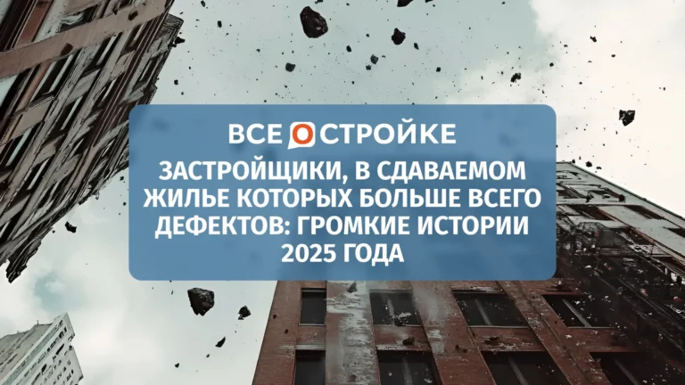Застройщики, в сдаваемом жилье которых больше всего дефектов: громкие истории 2025 года