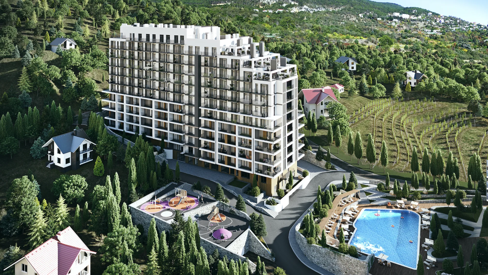 ЖК по адресу Город Алушта, Улица Сергеева-Ценского, д. 4-В