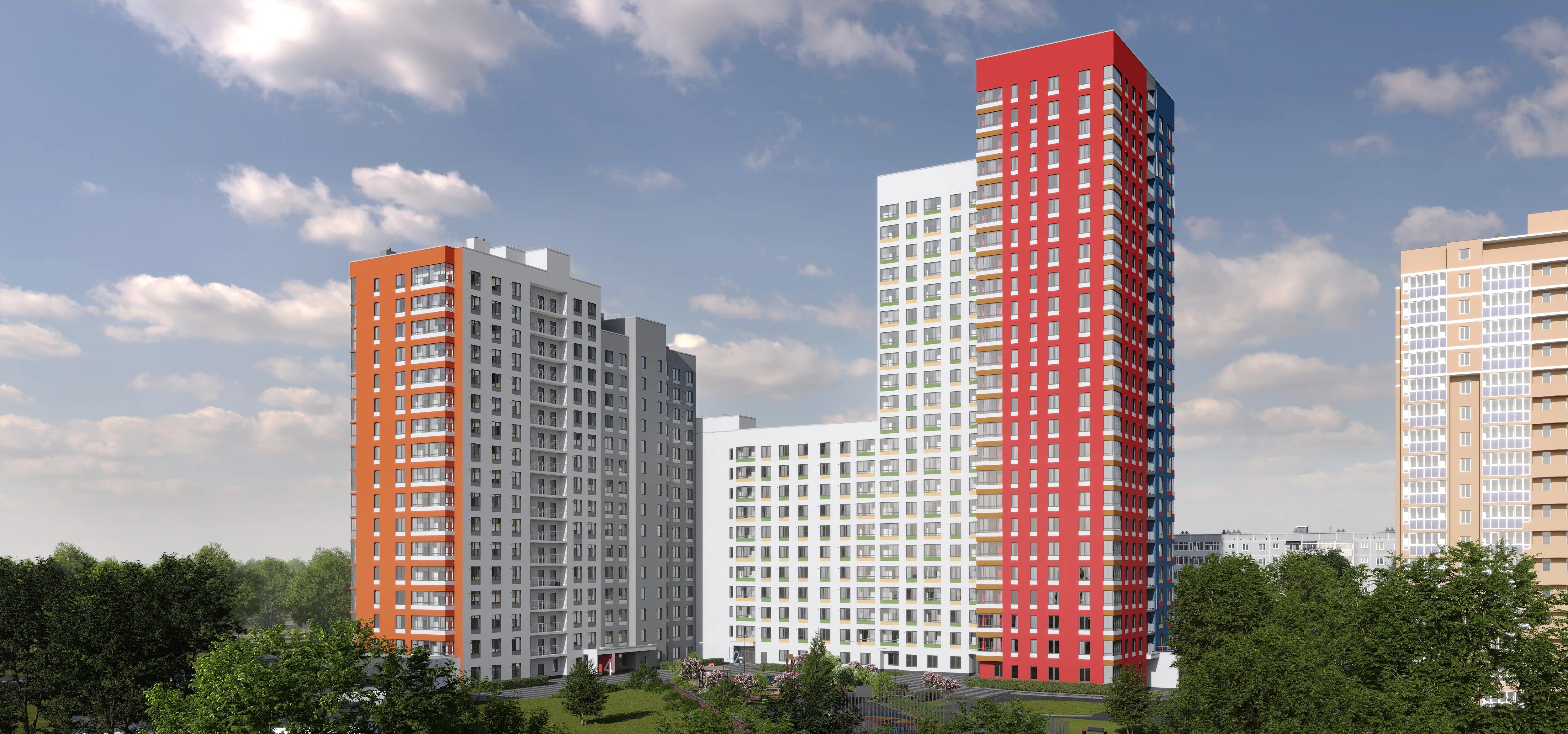 ЖК по адресу г. Екатеринбург, блок-секция 2.3, 2.4